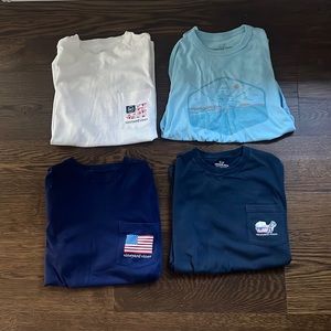 4 vineyard vines shirts, youth S — youth XL